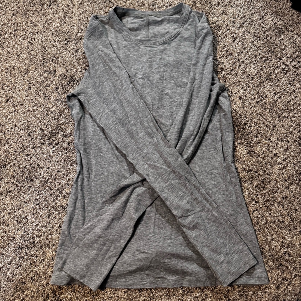 Lululemon Plain Gray Long Sleeve